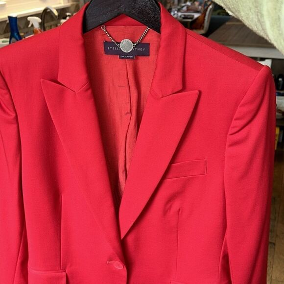 Ferrari 🏎️ Red Wool Blazer by Stella McCartney. Chic! 4 Convenient pockets! - Picture 17 of 17